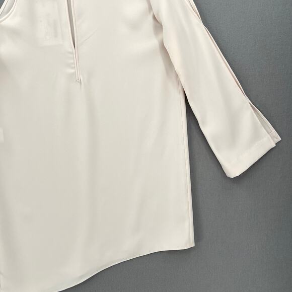 IRO Crew Cutout Mini Dress Womens 6 Light Pink Awati Asymmetrical Open Shoulder - Picture 10 of 14